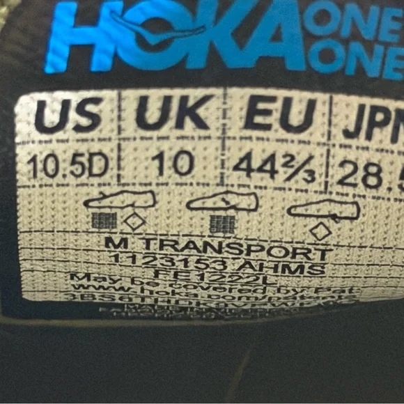 HOKA TRANSPORT GTX MENS Running Shoes Athletic Sneakers Men’s Size 10.5